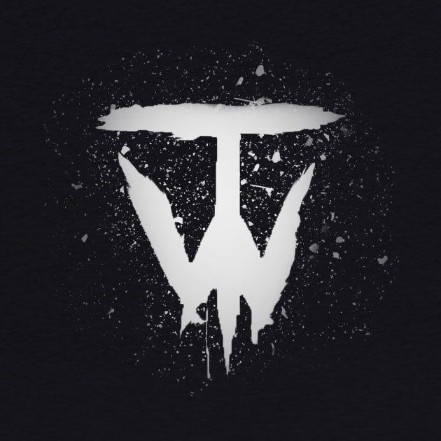 White Trigger Warning Paint Slash Logo by TriggerWarning